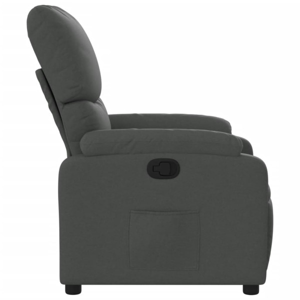 Sillón reclinable de tela gris oscuro M 4