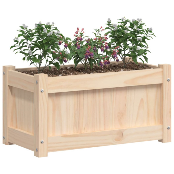 Jardinera de madera maciza de pino 60x31x31 cm M 4