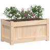 Jardinera de madera maciza de pino 60x31x31 cm 4