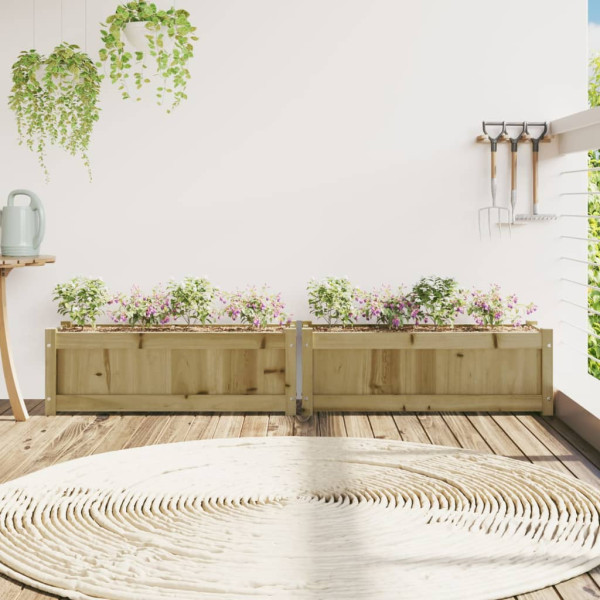 Jardineras de exterior 2 unidades madera impregnada de pino M 3