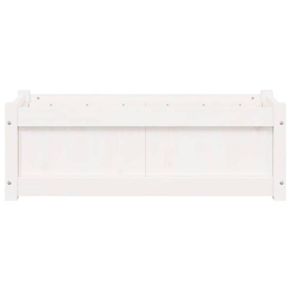 Vaso/floreira de jardim 90x31x31 cm pinho maciço branco M 5