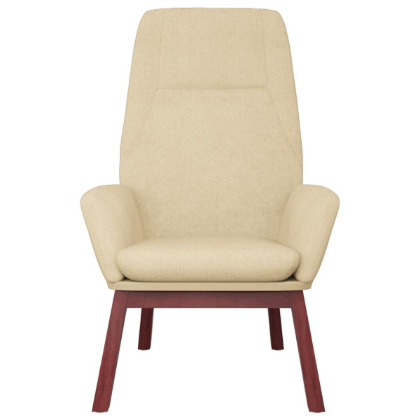 Sillón de relax de tela color crema M 3