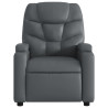 Sillón de masaje reclinable cuero sintético gris 4