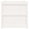 Jardinera de madera maciza de pino blanca 70x70x70 cm 5