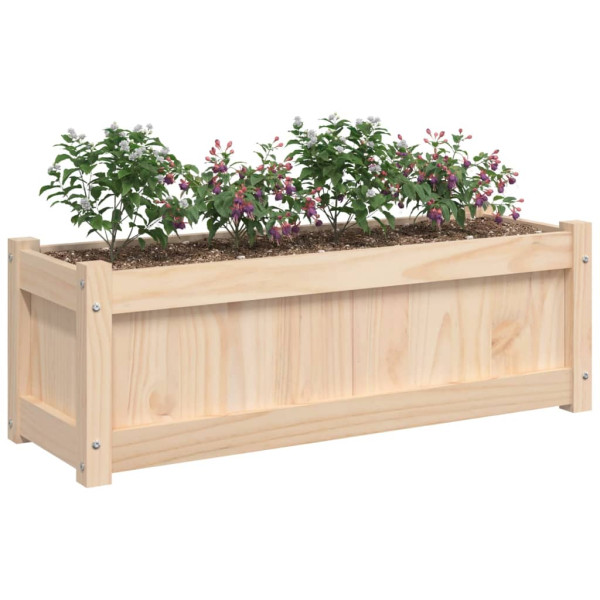 Jardinera de madera maciza de pino 90x31x31 cm M 4