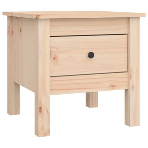 Mesa auxiliar de madera maciza de pino 40x40x39 cm H