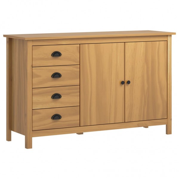 vidaxL Aparador Hill madera maciza pino marrón miel 130x40x80 cm D