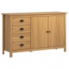 vidaxL Aparador Hill madera maciza pino marrón miel 130x40x80 cm 1