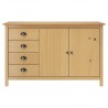 vidaxL Aparador Hill madera maciza pino marrón miel 130x40x80 cm 2
