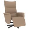 Sillón reclinable con reposapiés cuero sintético capuchino 2
