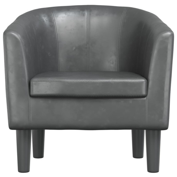 Sillón cuero sintético gris M 3