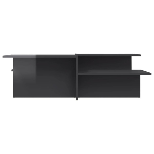 Mesas de centro 2 pcs derivados de madeira cinzento brilhante M 4