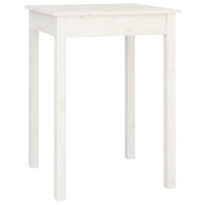 Mesa de comedor madera maciza de pino blanca 55x55x75 cm H