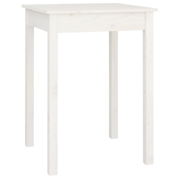 Mesa de jantar 55x55x75 cm madeira de pinho maciça branco M 2