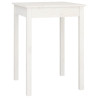 Mesa de comedor madera maciza de pino blanca 55x55x75 cm 2