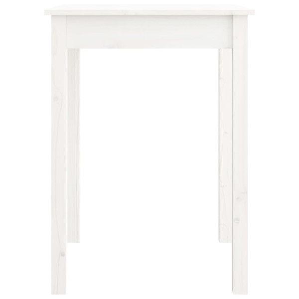 Mesa de jantar 55x55x75 cm madeira de pinho maciça branco M 3