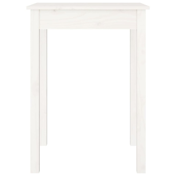 Mesa de jantar 55x55x75 cm madeira de pinho maciça branco M 4