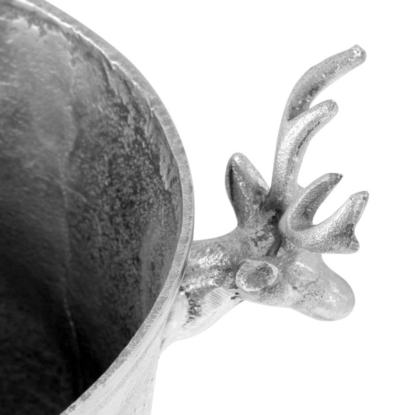 Enfriador de champán de aluminio macizo 39x29x71 cm plateado M 5