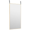 Espelho para porta 50x100 cm vidro e alumínio dourado 3