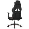 Silla gaming con reposapiés cuero sintético negro rojo tinto 5