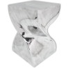 Taburete/mesa auxiliar retorcida aluminio plateado 2