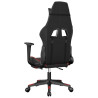 Cadeira gaming c/ apoio pés couro artificial preto e vermelho 5