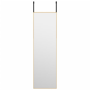 Espejo de puerta cristal y aluminio negro 30x80 cm H