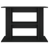 Suporte de aquário 80x35x60 cm derivados de madeira preto 4
