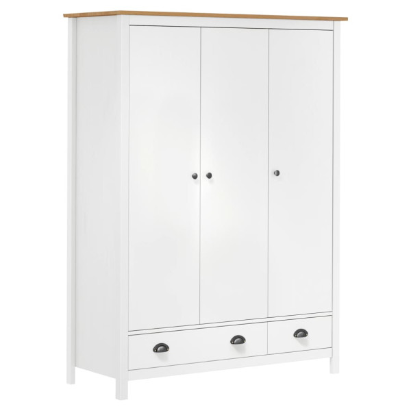 Armario de 3 puertas Hill Range madera pino blanco 127x50x170cm D