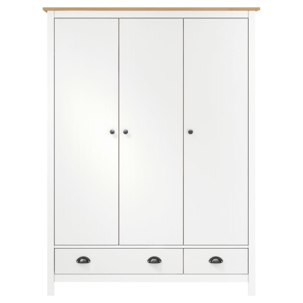 Armario de 3 puertas Hill Range madera pino blanco 127x50x170cm M 3