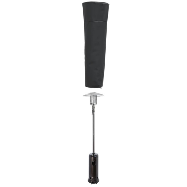 vidaxL Cubierta para calefactor de torre Oxford 420D negro 86x47x241cm M 2