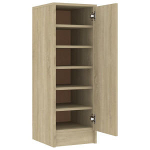 Mueble zapatero de aglomerado roble Sonoma 32x35x92 cm H