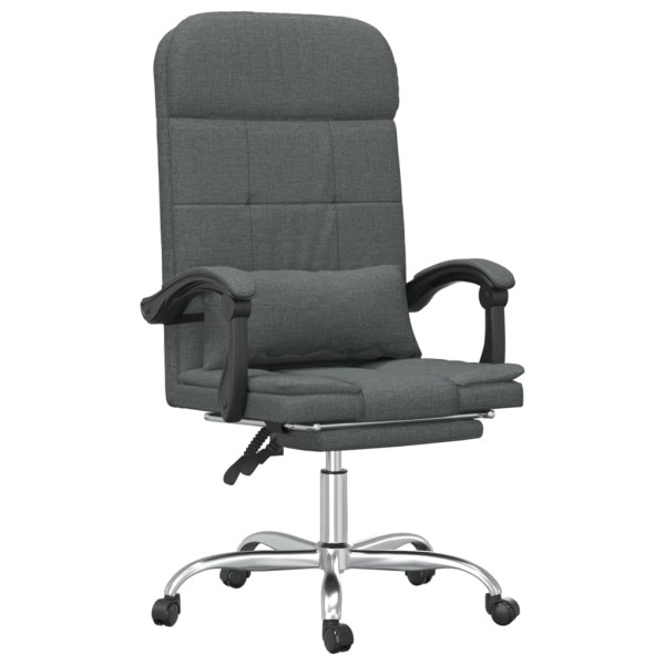 Silla de oficina reclinable con masaje de tela gris oscuro M 2