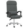 Silla de oficina reclinable con masaje de tela gris oscuro 2