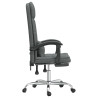 Silla de oficina reclinable con masaje de tela gris oscuro 4