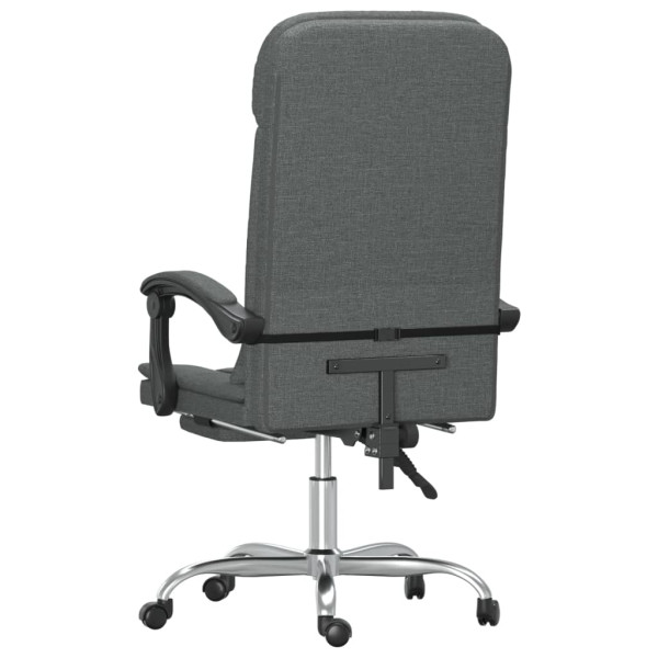 Silla de oficina reclinable con masaje de tela gris oscuro M 5