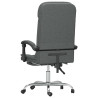 Silla de oficina reclinable con masaje de tela gris oscuro 5