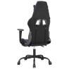 Silla gaming con reposapiés cuero sintético negro azul 5