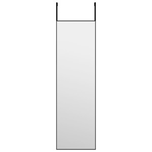VidaXL Espejo de puerta cristal y aluminio negro 30x100 cm H