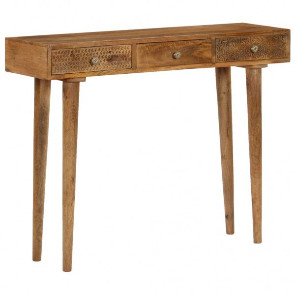 Mesa consola de madera maciza de mango 102x30x79 cm D