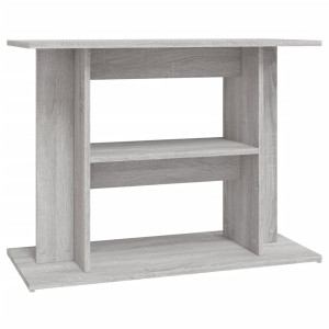 Soporte para acuario madera ingeniería gris Sonoma 80x35x60 cm H