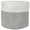 Cesta de almacenaje algodón gris y blanco Ø40x35 cm 5