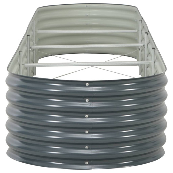 Arriate de acero galvanizado gris 400x80x44 cm M 4