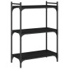 Librería de 3 estantes madera de ingeniería negro 60x30x86 cm 2