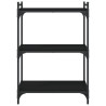 Librería de 3 estantes madera de ingeniería negro 60x30x86 cm 4