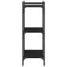 Estante c/ 3 prateleiras 60x30x86 cm derivados de madeira preto 5