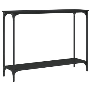 Mesa consola 101x30.5x75 cm derivados de madeira preto H