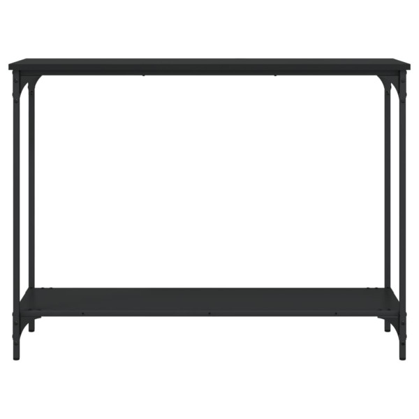 Mesa consola madera de ingeniería negra 101x30.5x75 cm M 4