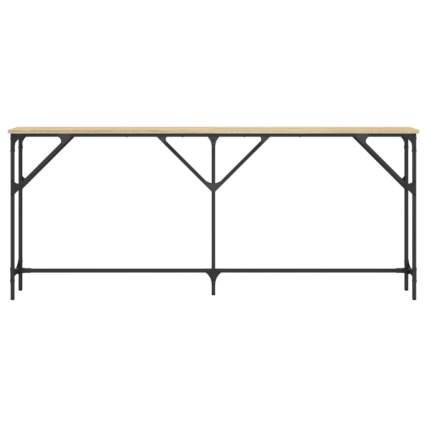 Mesa consola madera de ingeniería roble Sonoma 180x23x75 cm M 4