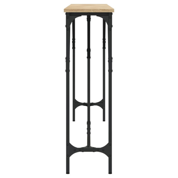 Mesa consola madera de ingeniería roble Sonoma 180x23x75 cm M 5
